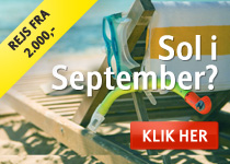 Sol i spetember fra 2.000,-