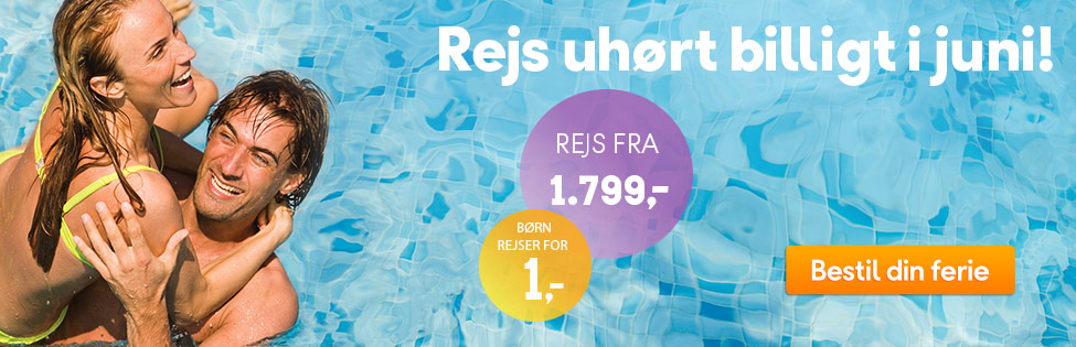 Top 10 - Rejs billigt. Børn rejser fra 1,-